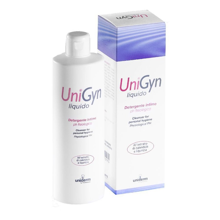 Uniderm, UniGyn Liquido Detergente Intimo a pH Fisiologico Delicato, 400 ml