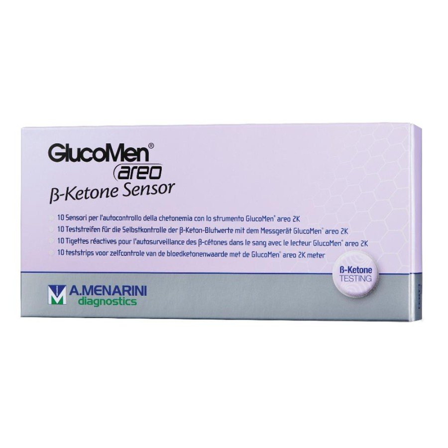 Glucomen Aereo B-Ketone Sensor 10 Pezzi - Dispositivo Medico per Monitoraggio Chetonemia