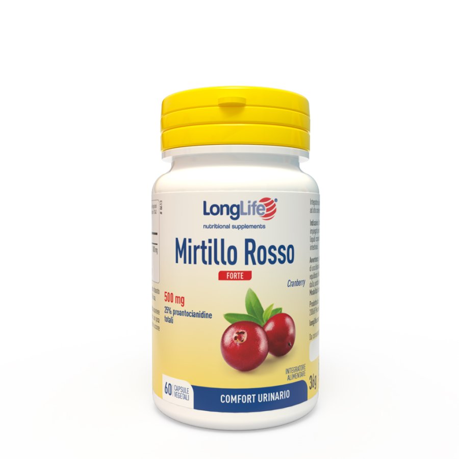 LongLife, Mirtillo Rosso Forte, 60 capsule vegetali