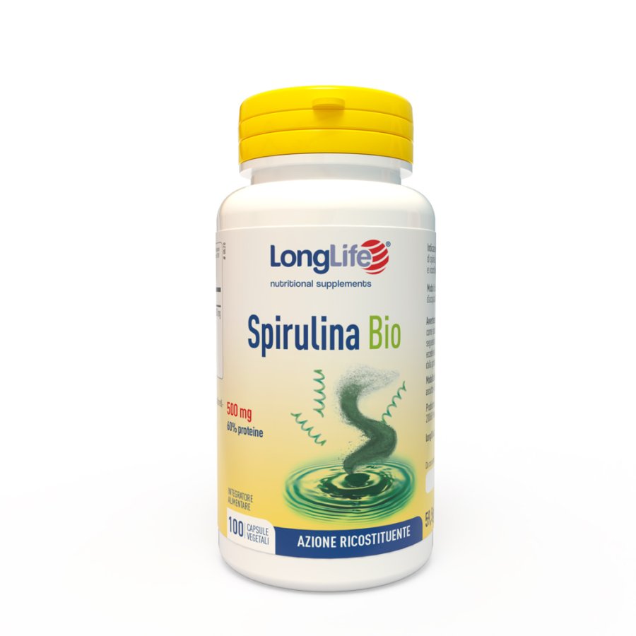 LongLife, Spirulina Bio, 100 capsule