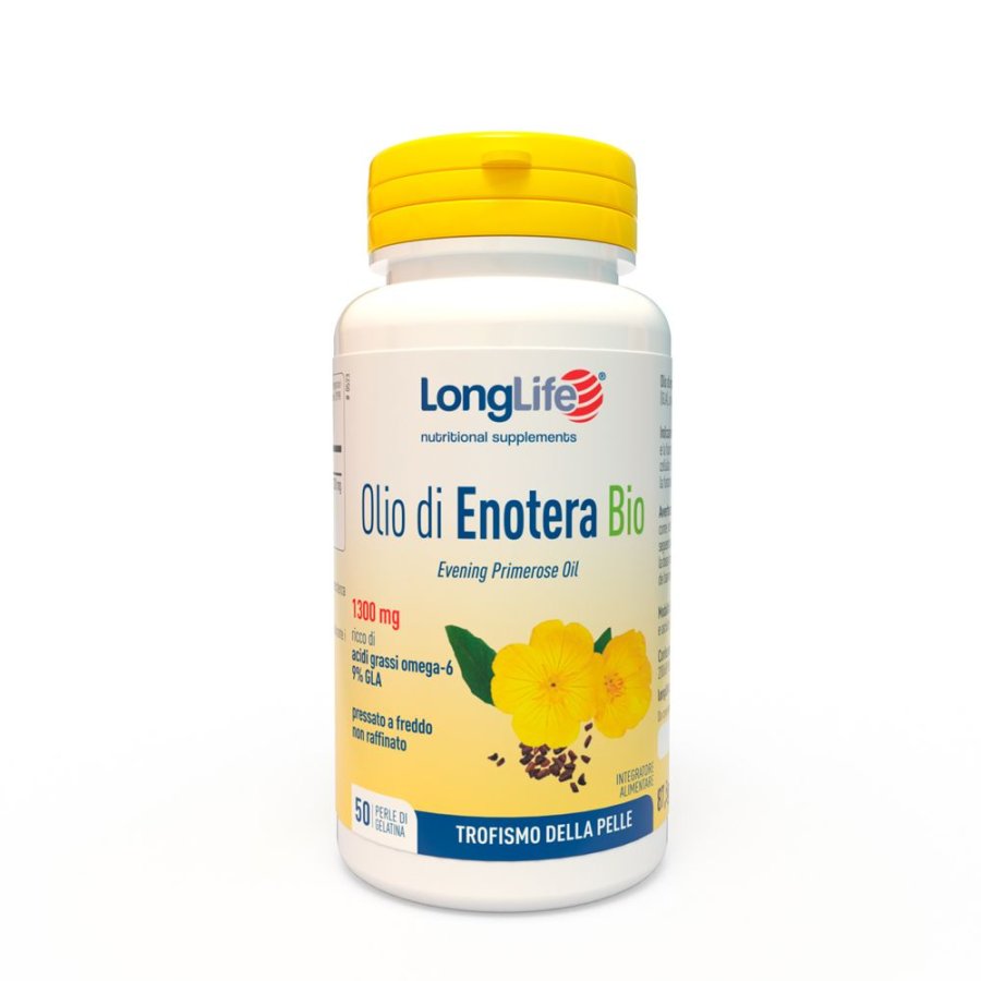 PhoenixLonglife, Olio Enotera Bio 1300 Mg, 50 Perle PhoenixLonglife, Olio Enotera Bio 1300 Mg, 50 Perle