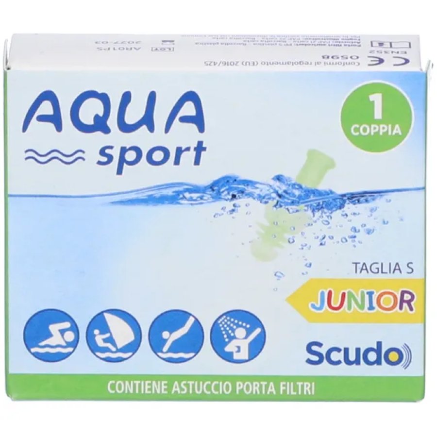 Aqua Sport Junior Filtro Auricolare Bambini Taglia S 1 Coppia