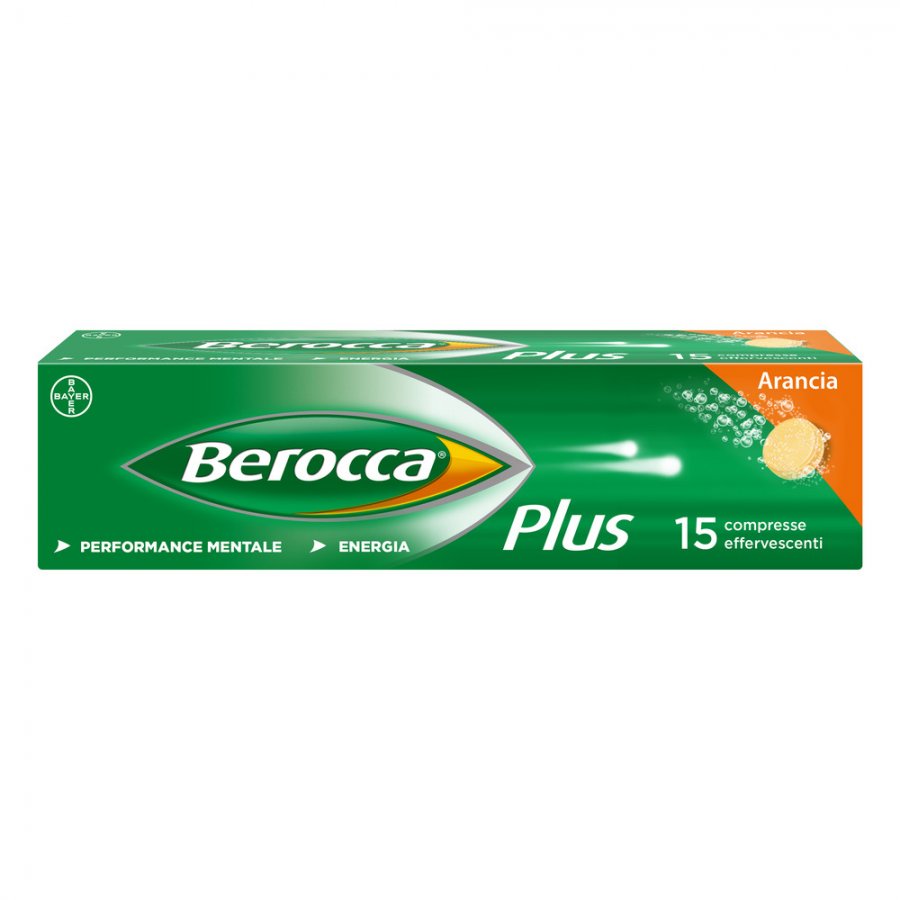 Berocca Plus Integratore Vitamine e Minerali - Energia, Concentrazione e Memoria, 15 Compresse Effervescenti