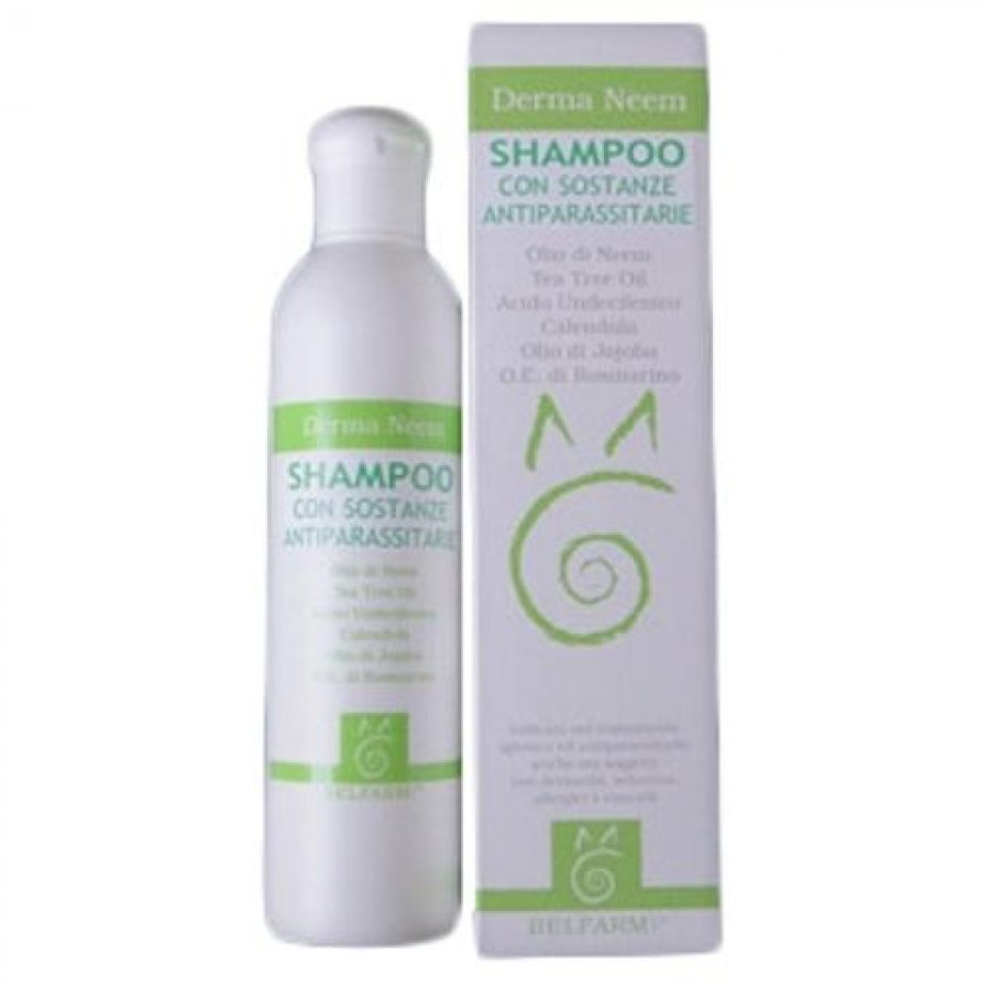 Derma Neem Shampoo Antiparassitario 250ml - Protezione Efficace per Cani e Gatti contro Parassiti