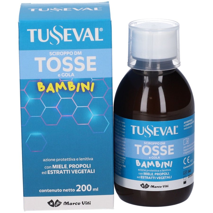 Tusseval Sciroppo Bambini Tosse e Gola, 200 ml