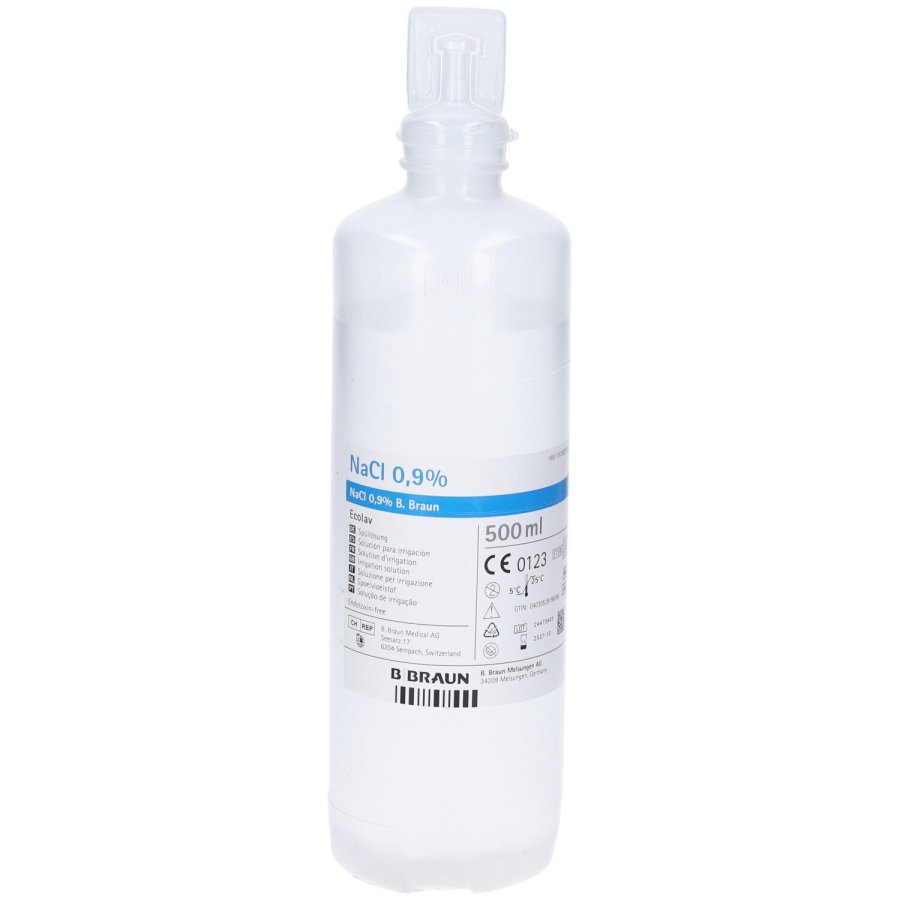 Soluzione Fisiologica 0,9% Sodio Cloruro, 500 ml