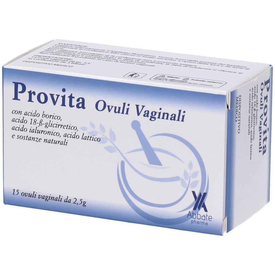 Provita Ovuli Vaginali 15x2,5 g - Trattamento per Vaginosi, Vaginiti e Secchezza