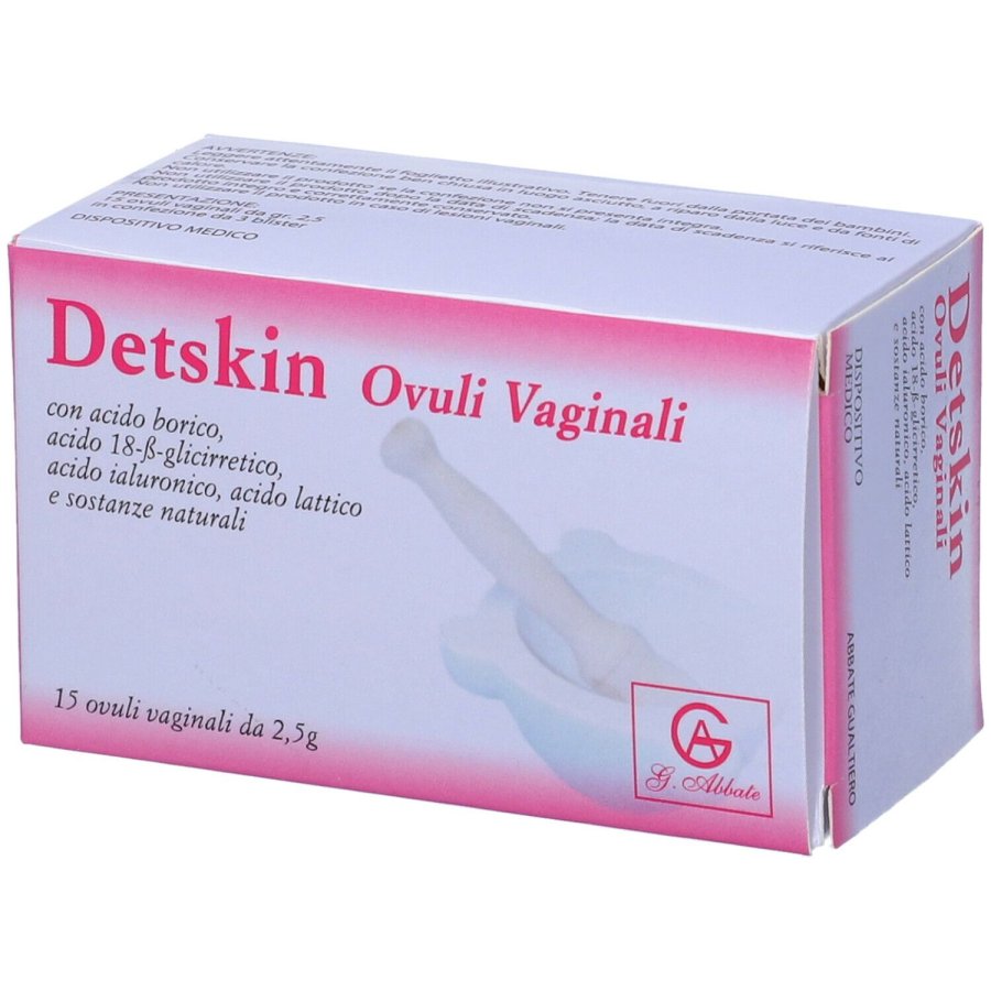 Detskin Ovuli Vaginali 15x2,5g - Dispositivo Medico per Vaginiti e Secchezza