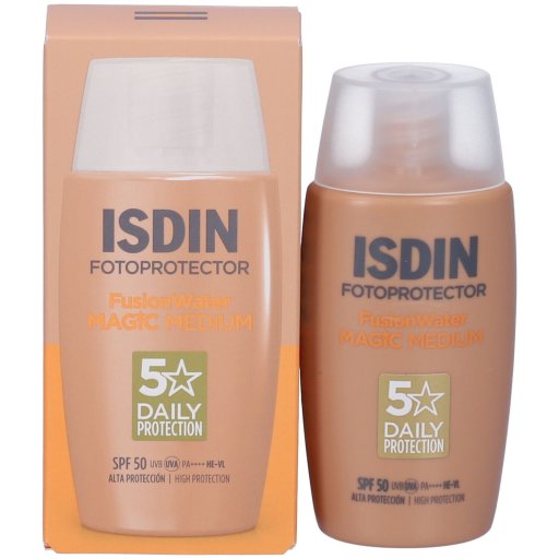 Isdin Fusion Water Magic Medium Crema 50 ml – Fotoprotettore Colorato Viso Alta Protezione UV