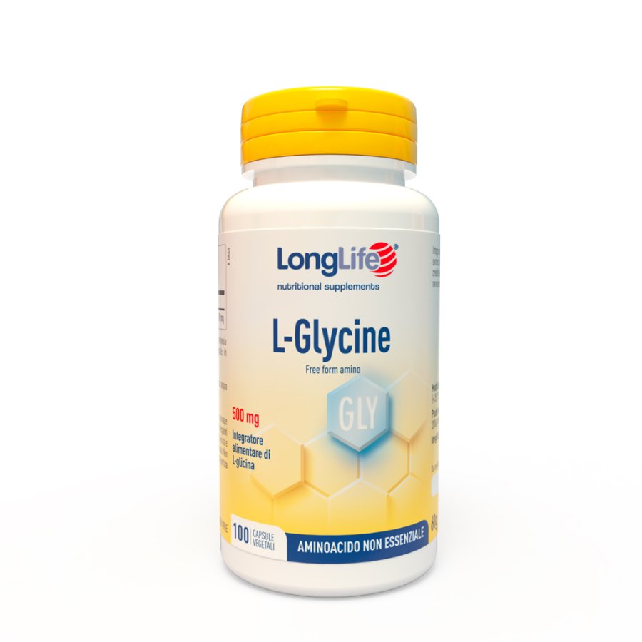 LongLife, L-Glycine 500 mg, 60 Capsule