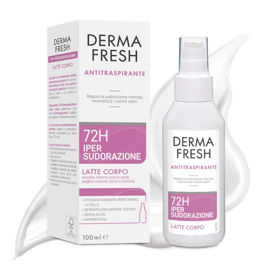 Derma Fresh Latte Corpo Antitraspirante 72H, 100 ml