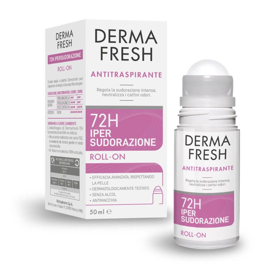 Derma Fresh Deodorante Antitraspirante 72H, 50 ml