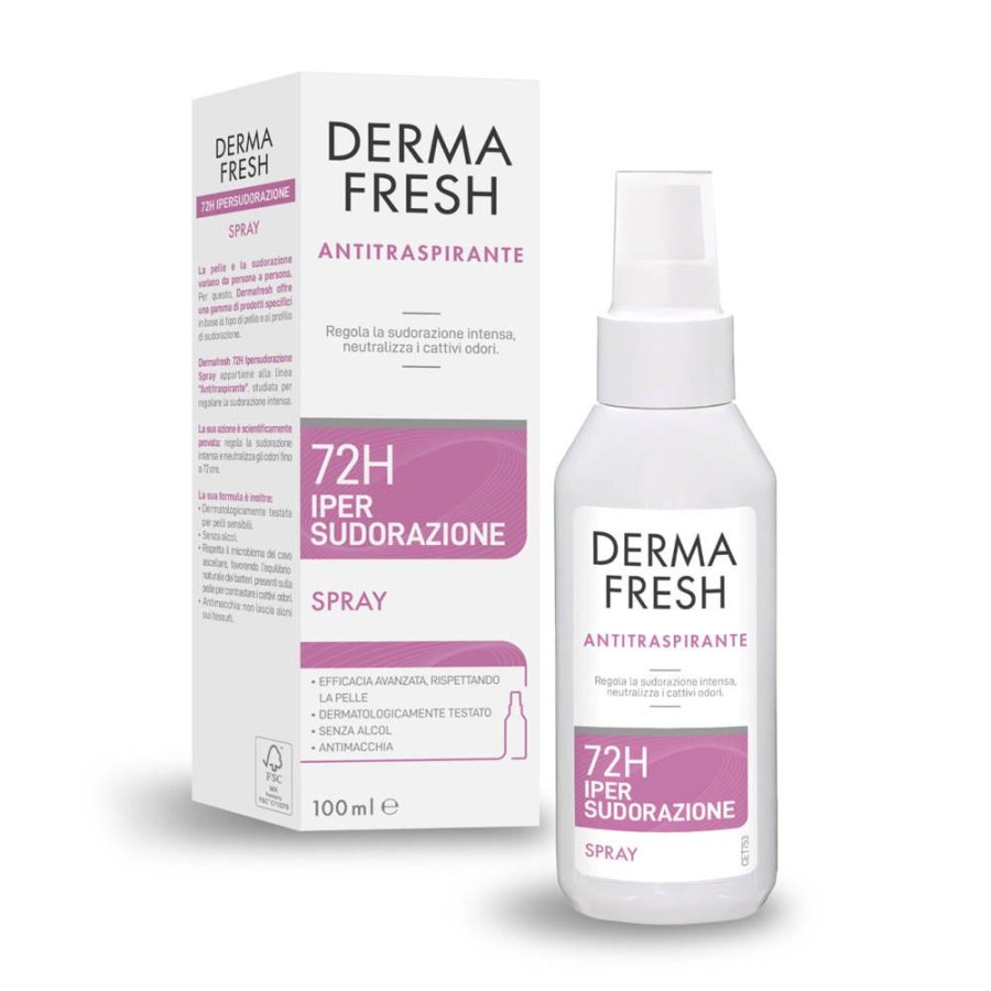 Derma Fresh 72H Deodorante Antitraspirante Spray, 100 ml