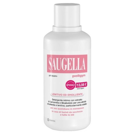 Saugella Poligyn Lenitivo Emolliente 500ml Promo - Detergente Intimo Delicato