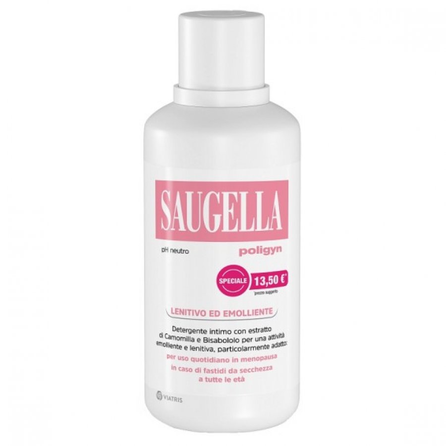 Saugella Poligyn Lenitivo Emolliente 500ml Promo - Detergente Intimo Delicato