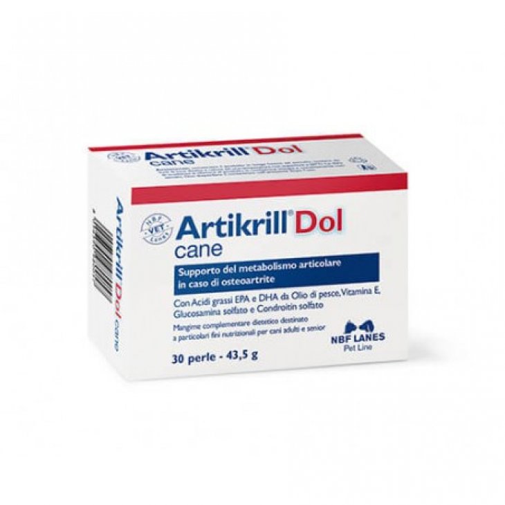 Artikrill Dol Cane 30 Perle - Integratore per il Supporto del Metabolismo Articolare nell'Osteoartrite Canina