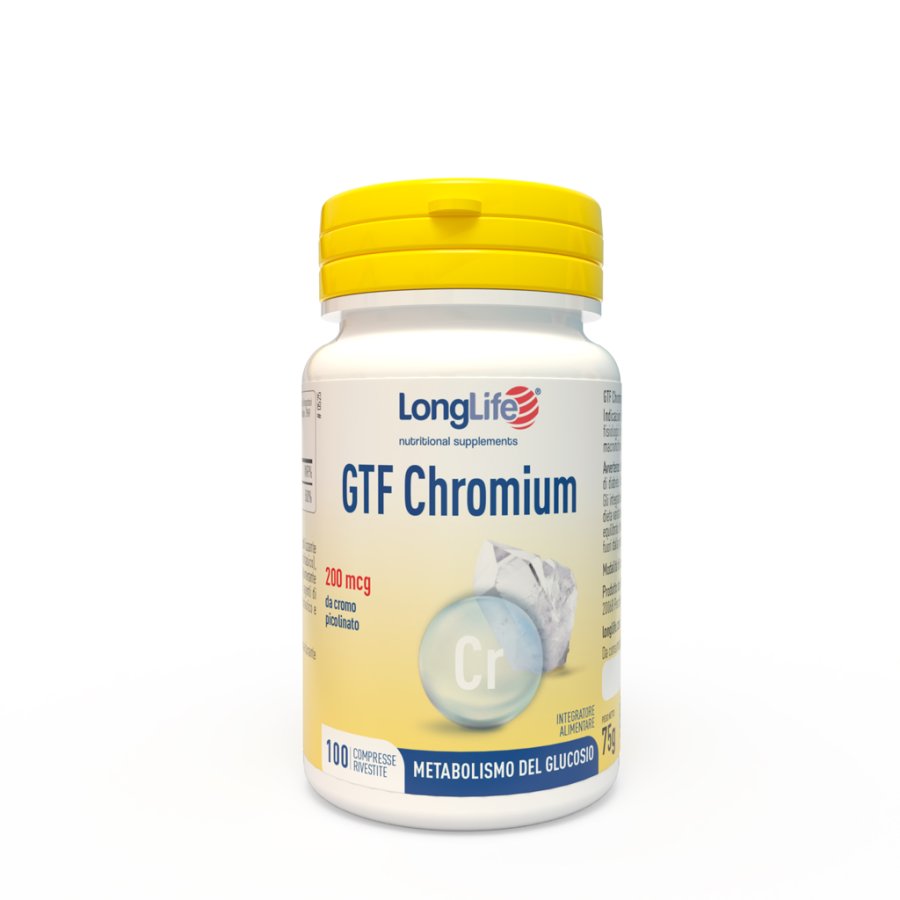 LongLife, Gtf Chromium 200 mcg, 100 Compresse