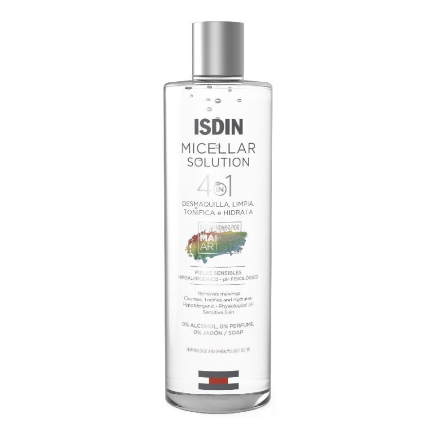 Isdin Isdin Micellar Solution 400 ml – Acqua Micellare Struccante e Detergente per Pelle Sensibile