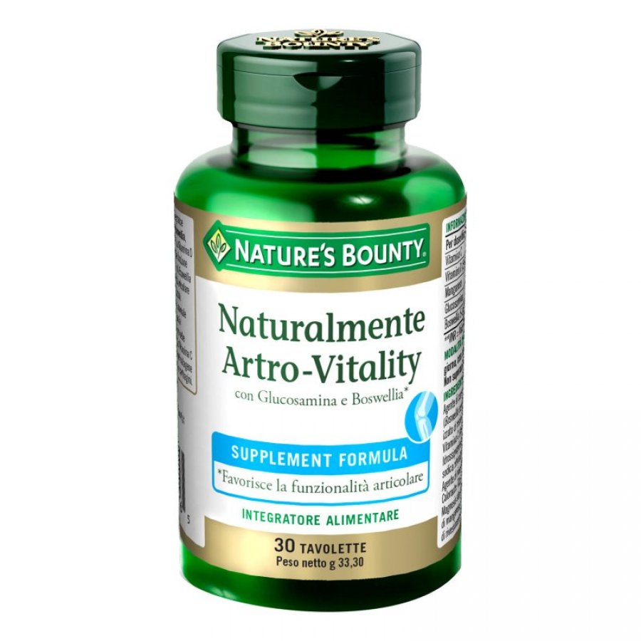 Nature's Bounty - Artro-Vitality 30 Tavolette - Integratore Alimentare per Articolazioni e Benessere