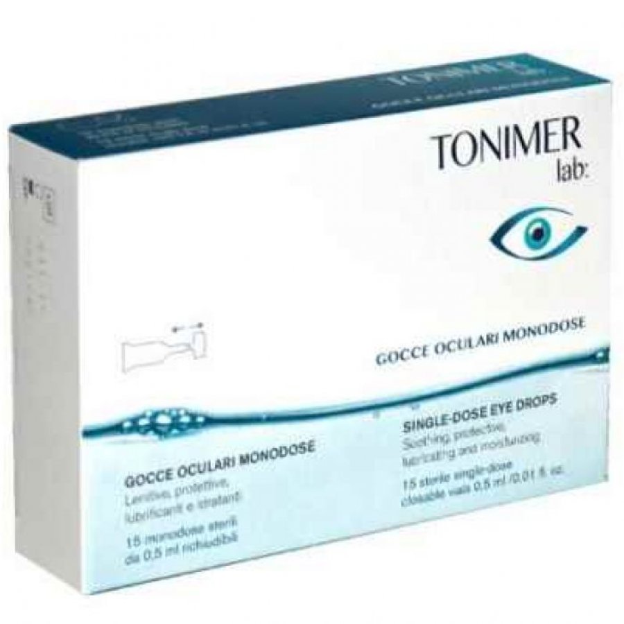 Tonimer Lab Gocce Oculari Monodose - Soluzione Isotonica per il Benessere Oculare in 15 Flaconcini