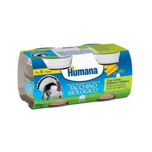 Humana Omogeneizzato Biologico Tacchino 2x80g