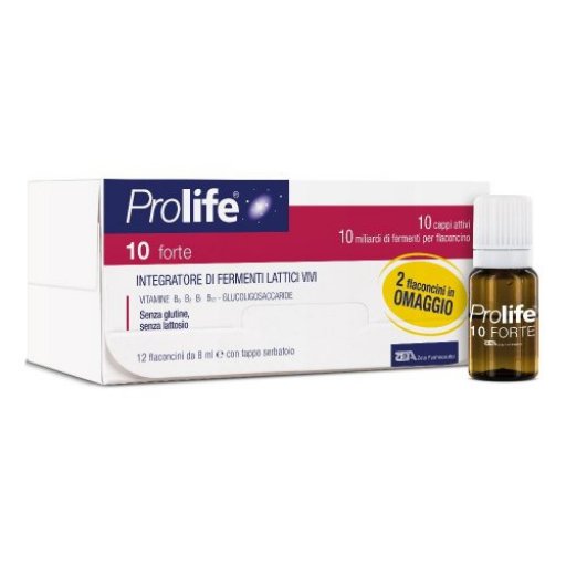 Prolife 10 Forte 12 Flaconcini da 8ml - Integratore Fermenti Lattici Probiotici