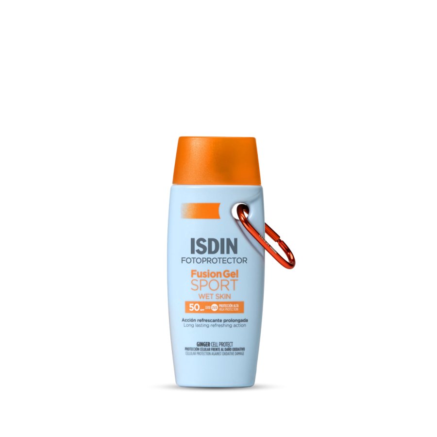 Isdin Fotoprotector Fusion Gel Sport Corpo SFP50 100 ml - Protezione Solare Sportiva, Uomo, Ultra-Leggero