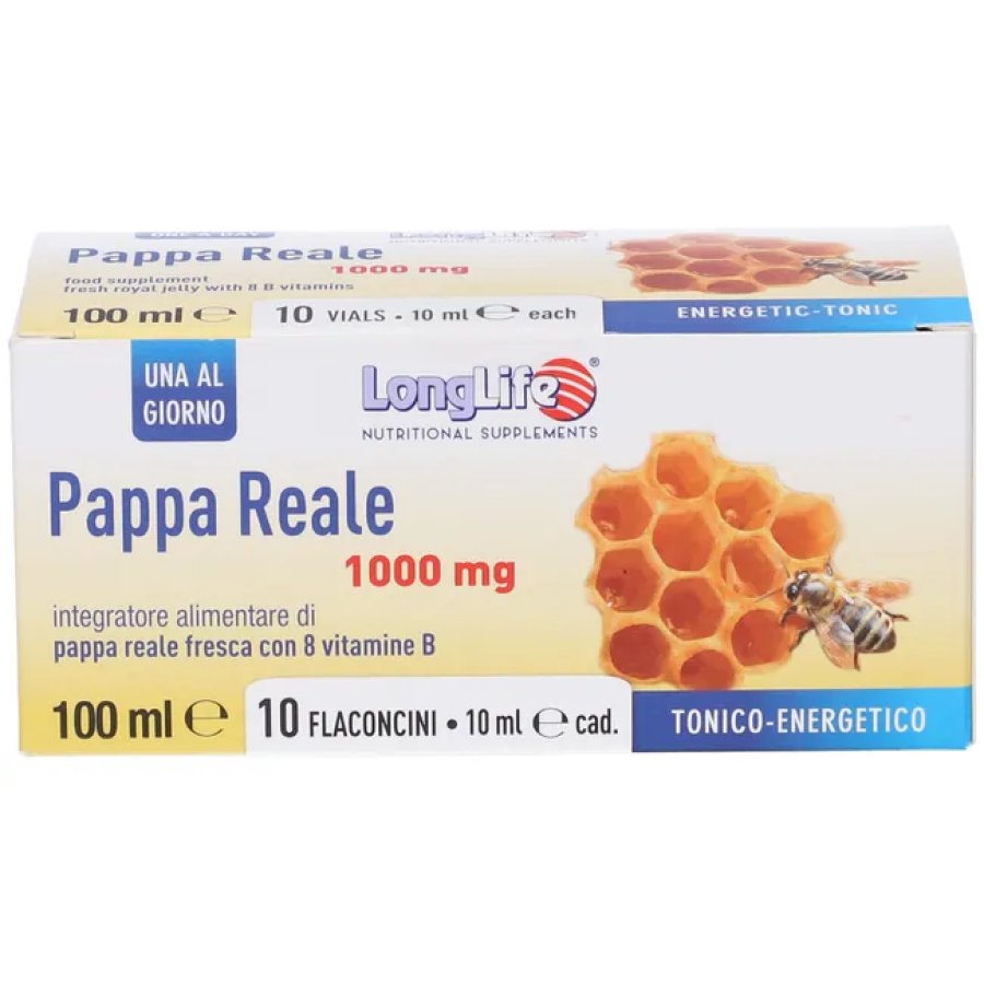 LongLife, Pappa Reale + Vitamina B, 10 flaconcini 