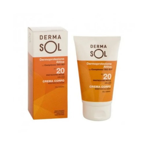 Dermasol Crema Corpo Protezione Media SPF 20 100 ml - Crema Solare per Pelli Sensibili