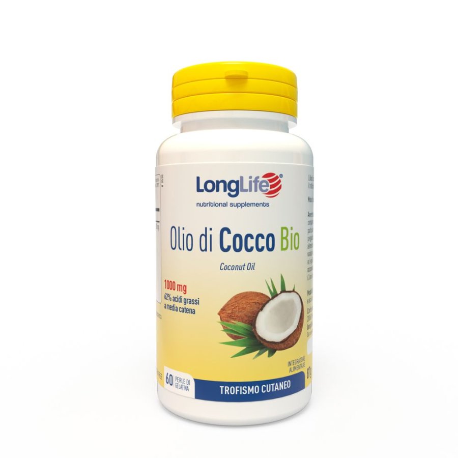 LongLife, Olio di Cocco Bio, 60 Perle