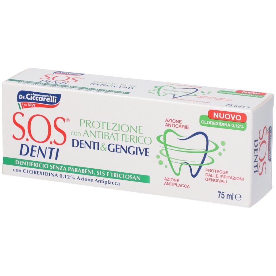 Ciccarelli S.O.S. Denti Dentifricio Antiplacca, 75 ml
