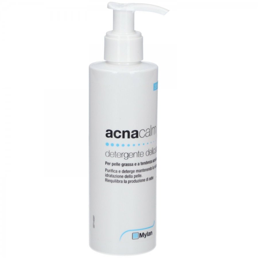 Acnacalm Detergente Delicato 200ml - Detergente Viso per Pelle a Tendenza Acneica, Azione Seboregolatrice