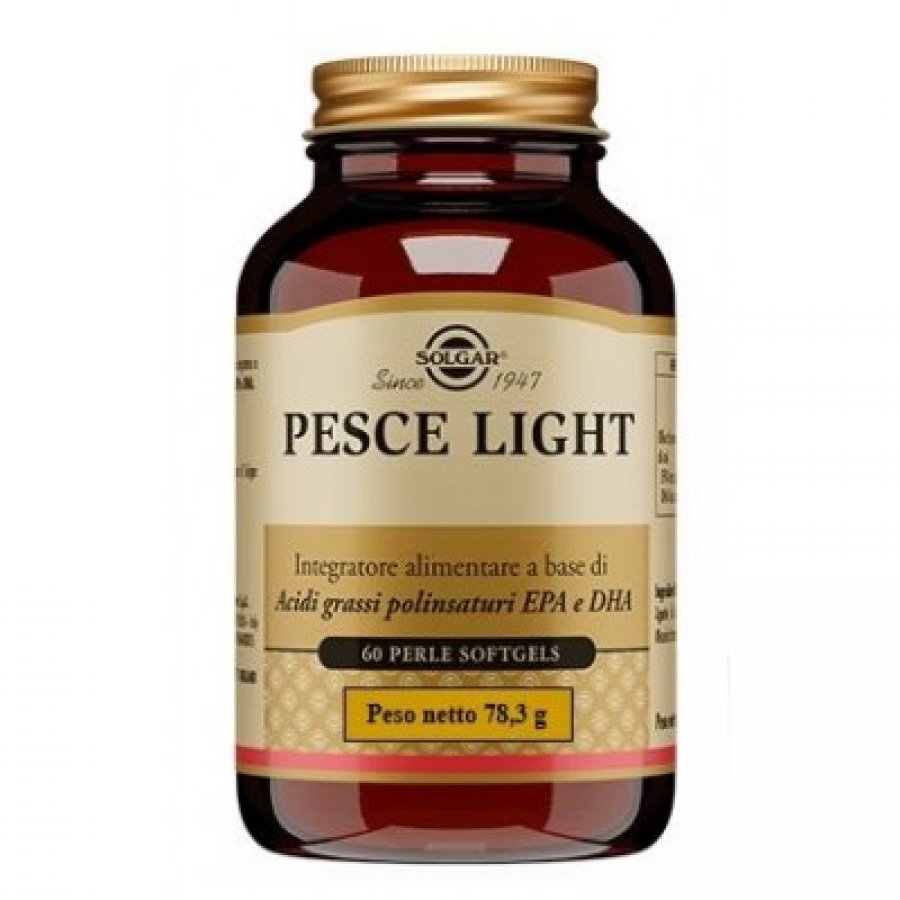 Solgar - Pesce Light 60 Perle Softgels - Integratore di Omega-3 ad Alta Concentrazione