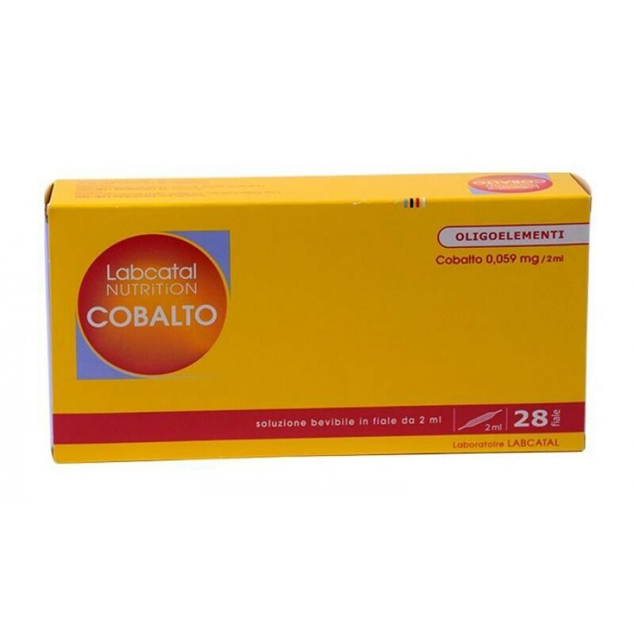 Labcatal Nutrition Cobalto 28 Fiale Bevibili 2 ml - Rimedio Naturale per Disturbi Circolatori e Ansia