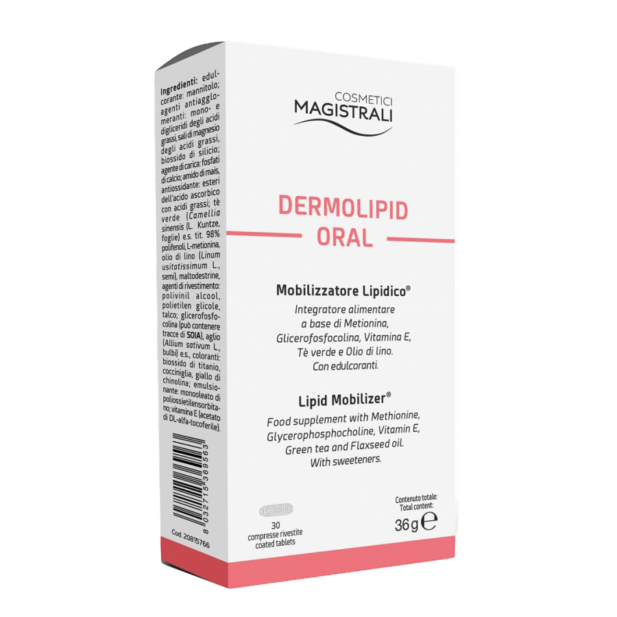 Dermolipid Oral - Integratore Alimentare Mobilizzatore Lipidico, 30 Compresse