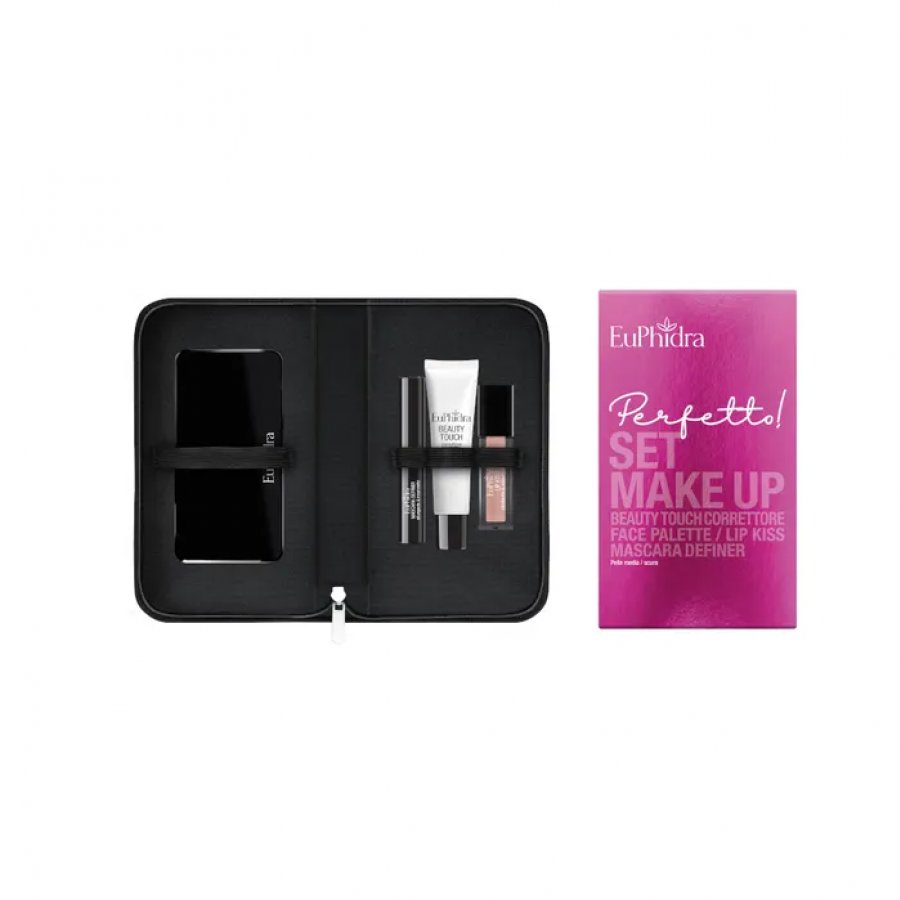 Euphidra Set Make Up Pelli Chiare/Medie - Correttore + Mini Mascara + Lip Gloss + Face Palette