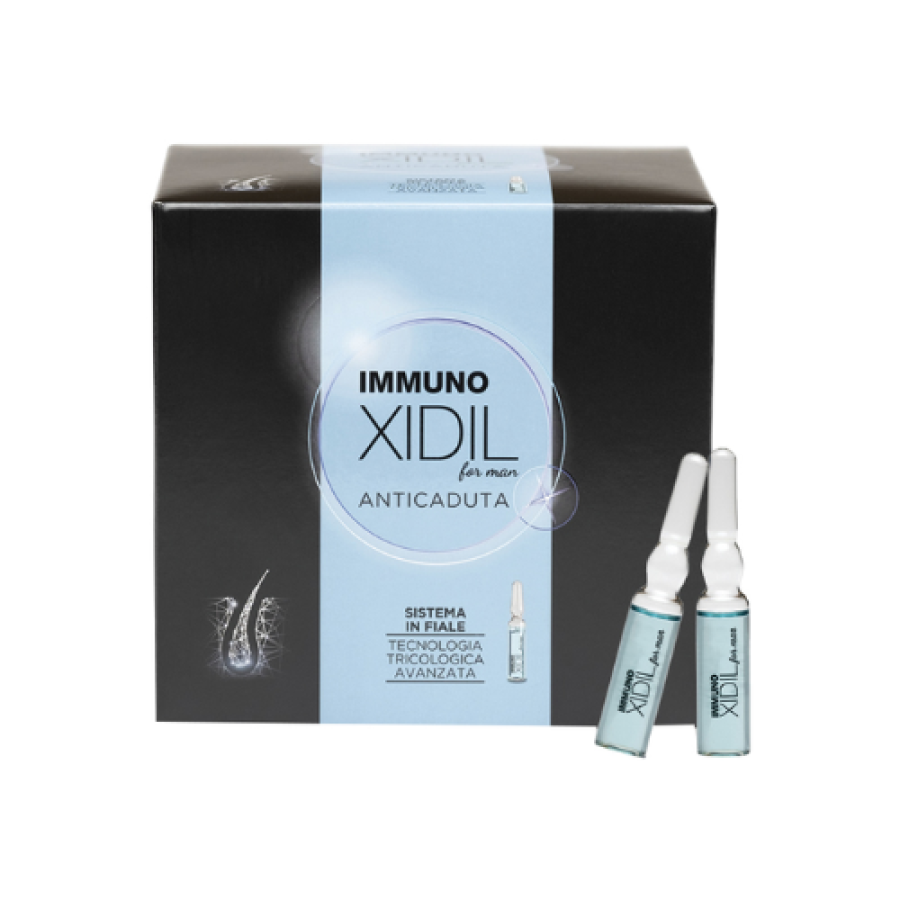 Immunoxidil Uomo - Cofanetto 15 Fiale Anticaduta 3,5ml - Integratore per Capelli Uomo Immunoxidil Uomo - Cofanetto 15 Fiale Anticaduta 3,5ml - Integratore per Capelli Uomo
