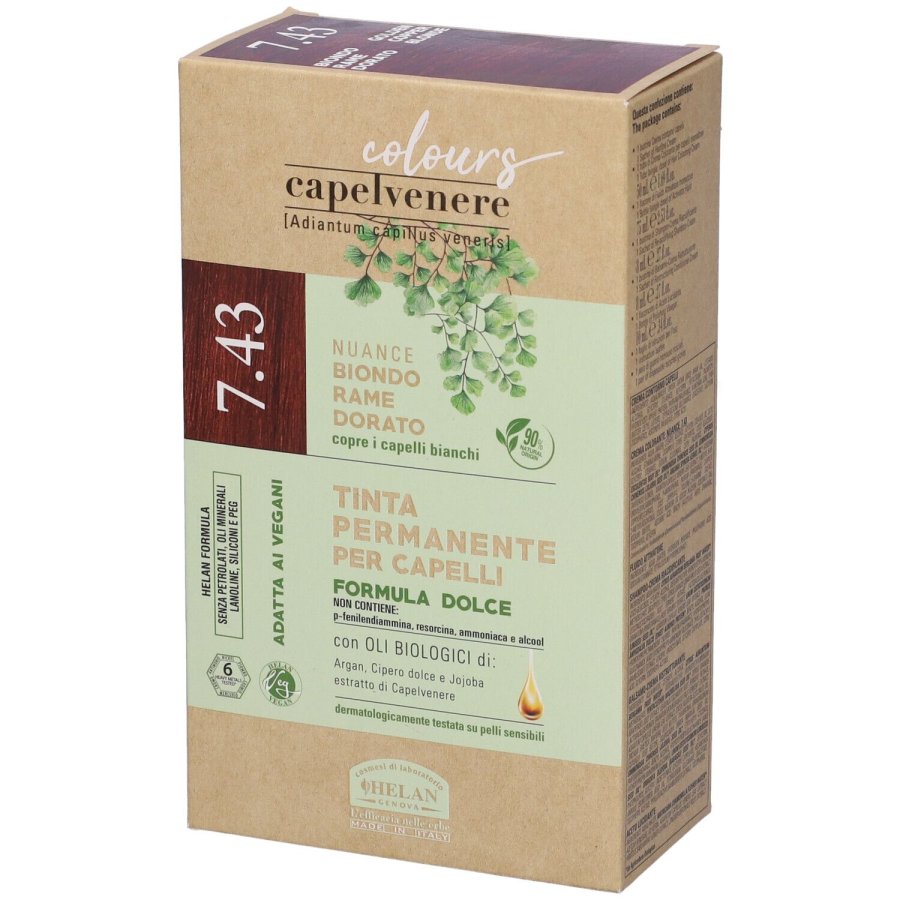 Helan Capelvenere Colours Tinta Capelli 7.43N Biondo Rame Dorato Helan Capelvenere Colours Tinta Capelli 7.43N Biondo Rame Dorato