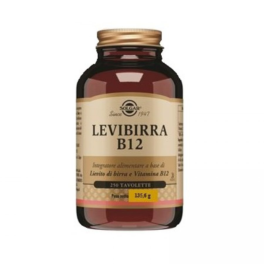 Solgar - Levibirra B12 250 Tavolette - Integratore di Vitamina B12 per Energia e Benessere