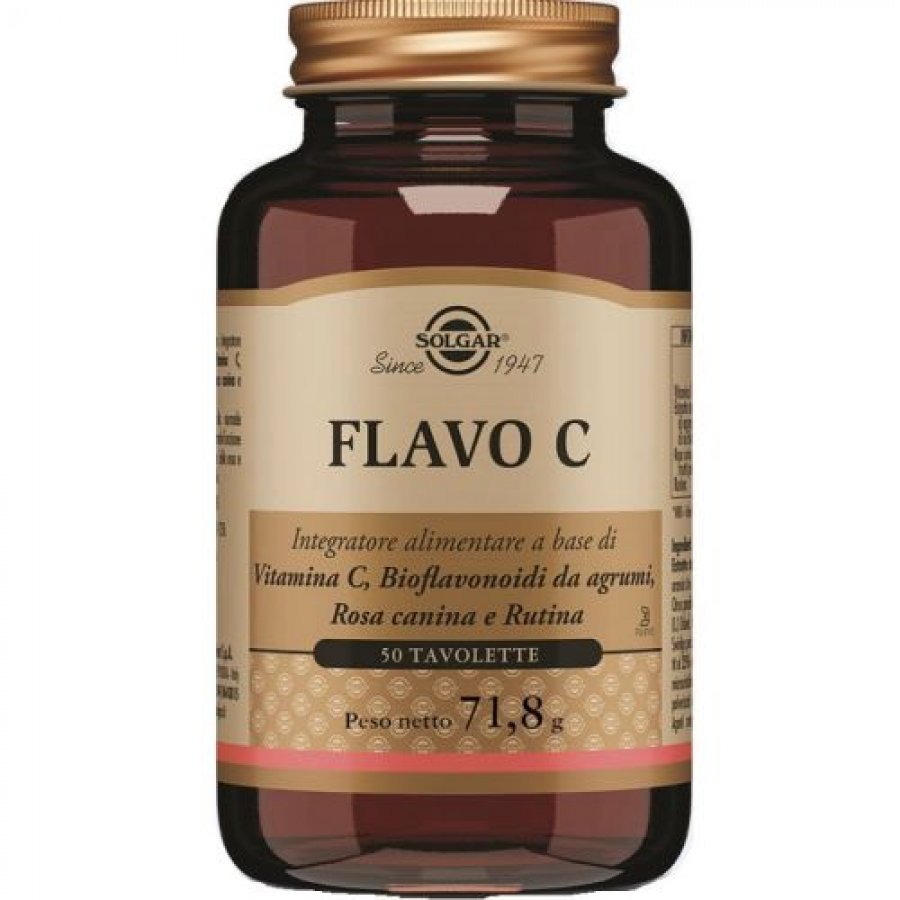 Solgar - Flavo C 50 Tavolette di Vitamina C per il Supporto Immunitario