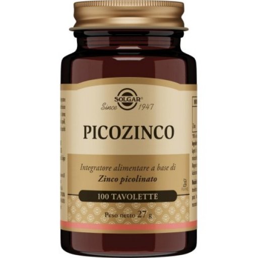 Solgar - Picozinco 100 Tavolette - Integratore di Zinco Picolinato