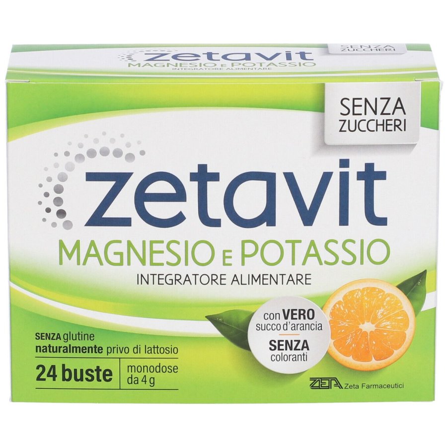 Zeta Farmaceutici, Zetavit Magnesio e Potassio Senza Zuccheri, 24 Buste