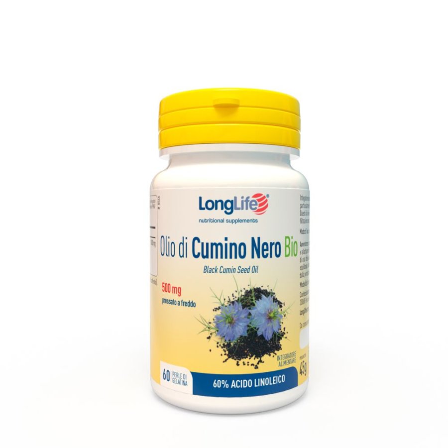 LongLife, Olio di Cumino Nero Bio, 60 Perle