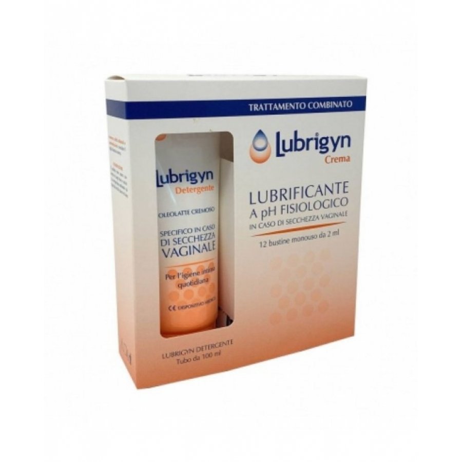 Lubrigyn Trattamento Combinato Crema 12 Bustine + Detergente 100 ml
