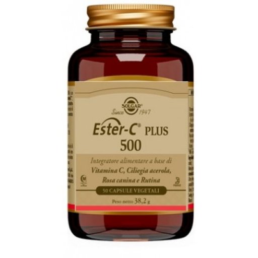 Solgar - Ester C Plus 500 50 Capsule Vegetali: Vitamina C per il Sistema Immunitario e la Salute Generale