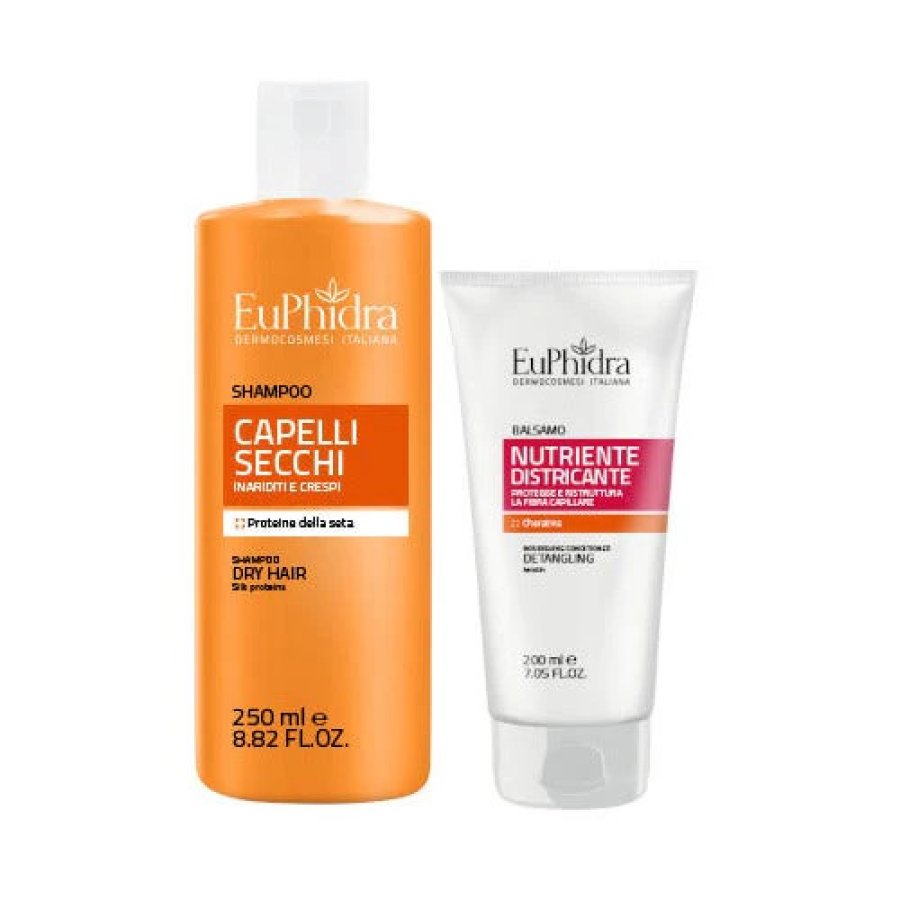 EuPhidra Shampoo Capelli Secchi 250 ml + Balsamo Nutriente Districante 200 ml