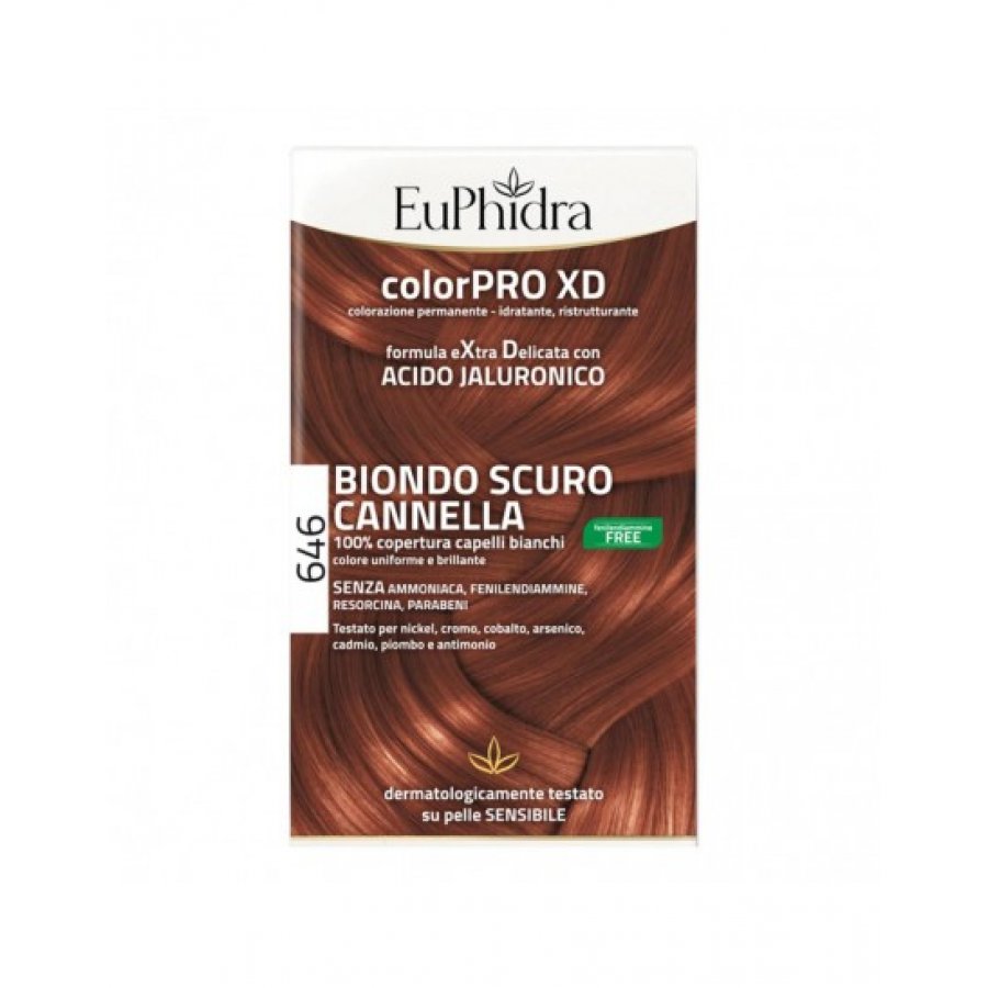 Euphidra Colorpro Xd 646 Tonalità Biondo Scuro Cannella - Con Acido Jaluronico