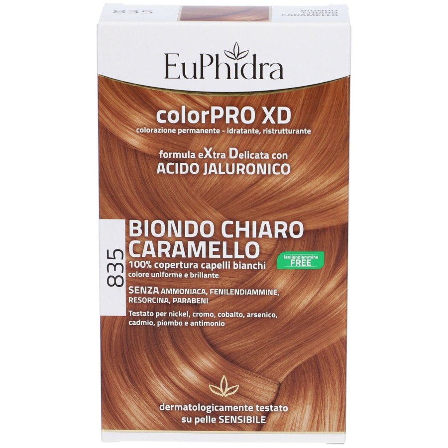 EuPhidra, ColorPro XD 835 Biondo Chiaro Caramello, 1 Kit