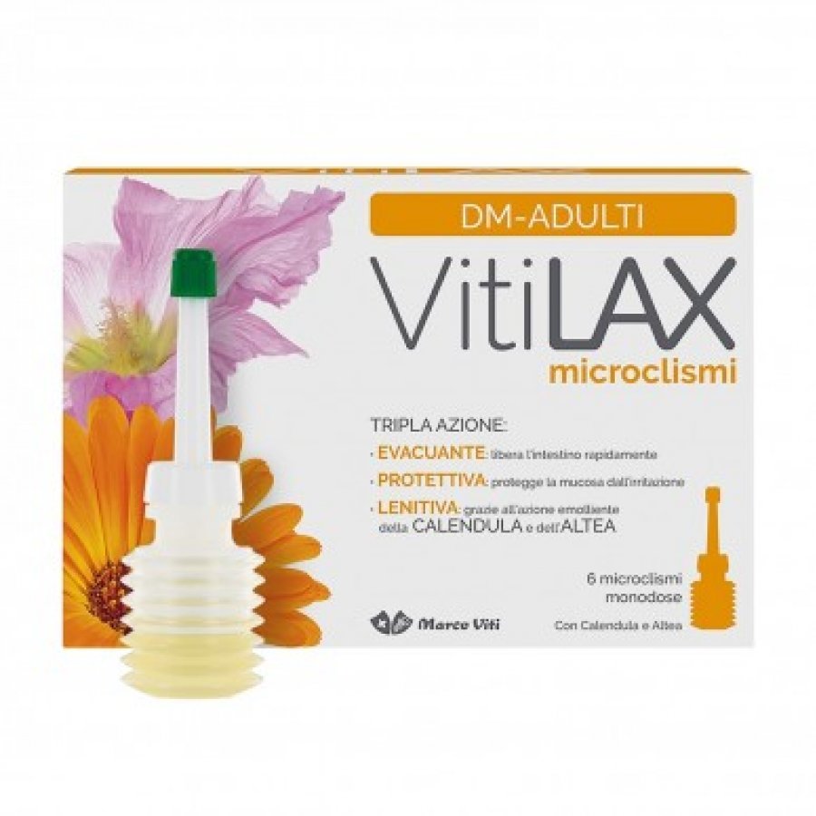 Vitalax Microclismi Adulti - Soluzione Istantanea per la Stitichezza - Confezione da 6x9g