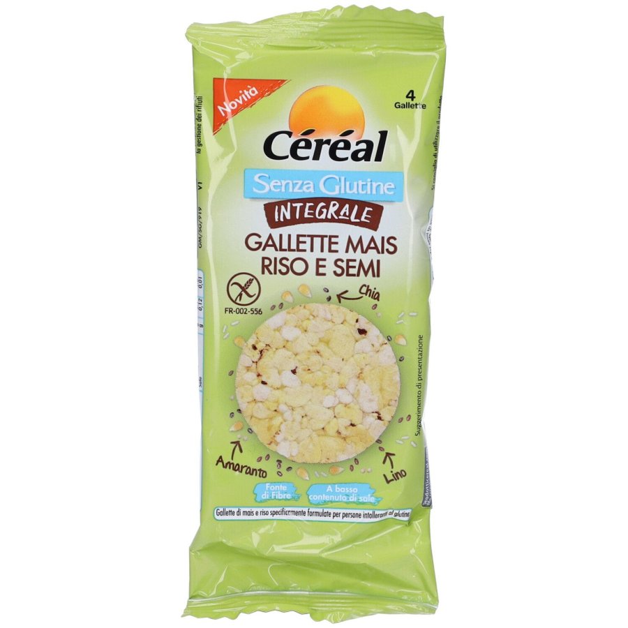 Céréal Gallette Integrali Mais Riso e Semi Senza Glutine, 11 g